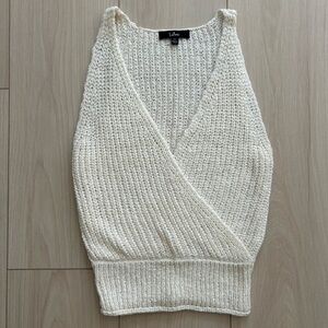 Lulu's Cream Knit Wrap Tank Top